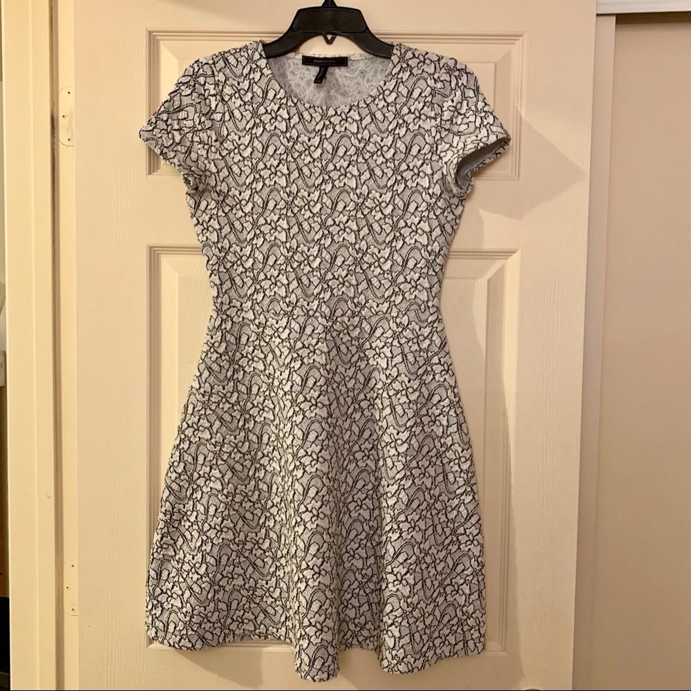 BCBG Black & White Lace Dress